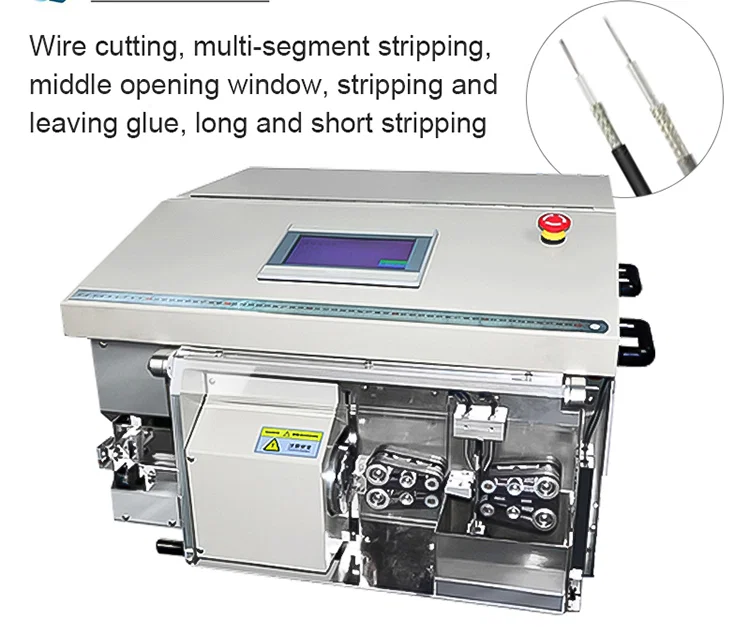 Automatic Coaxial cable cutting stripping machine, Cable Stripping Machine, Coaxial Cable Stripping Machine, Stripping Machine, Flexible Coaxial Wire Peeling Machine, Coaxial Wire Cutting Peeling Machine, Automatic Coaxial Cable Wire Stripping Machine 자동 동축 케이블 절단 스트리핑 기계, 케이블 스트리핑 기계, 동축 케이블 스트리핑 기계, 스트리핑 기계, 유연한 동축 와이어 필링 기계, 동축 와이어 절단 필링 기계, 자동 동축 케이블 와이어 스트리핑 기계