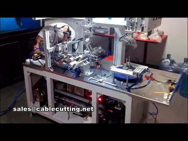 Automatic Mobile Phone Charging Line Plastic Coating Wire Winding and Tying Machine