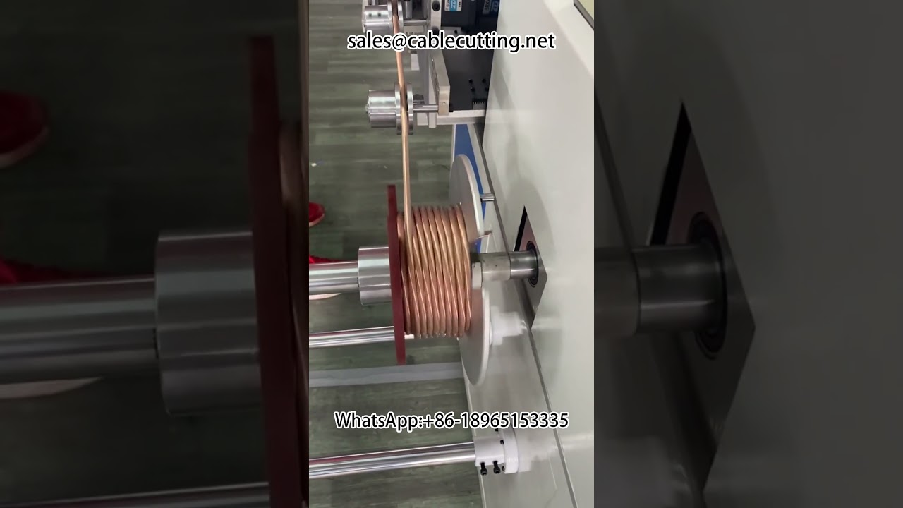 자동 미터 계수 및 정렬 와이어 권선기, 대형 롤을 소형 롤로 분할 재권선