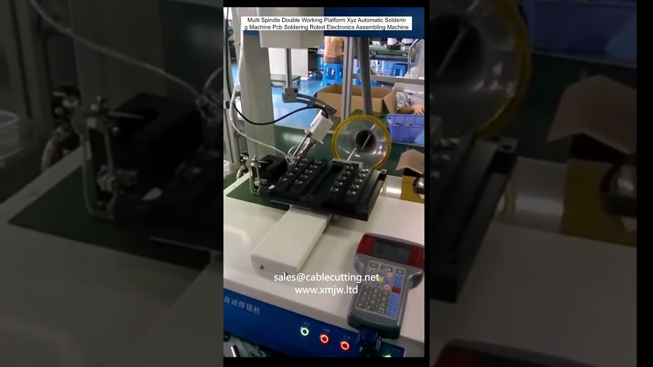 멀티 스핀들 듀얼 워크 플랫폼 XYZ 자동 납땜기 | PCB 납땜 로봇 전자 조립