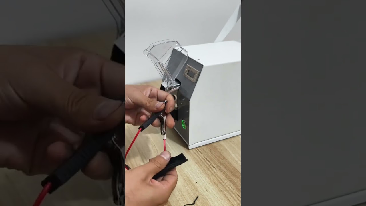 공압 크림핑 머신 악어클립 터미널 크림핑 테스트 #공장 #기계