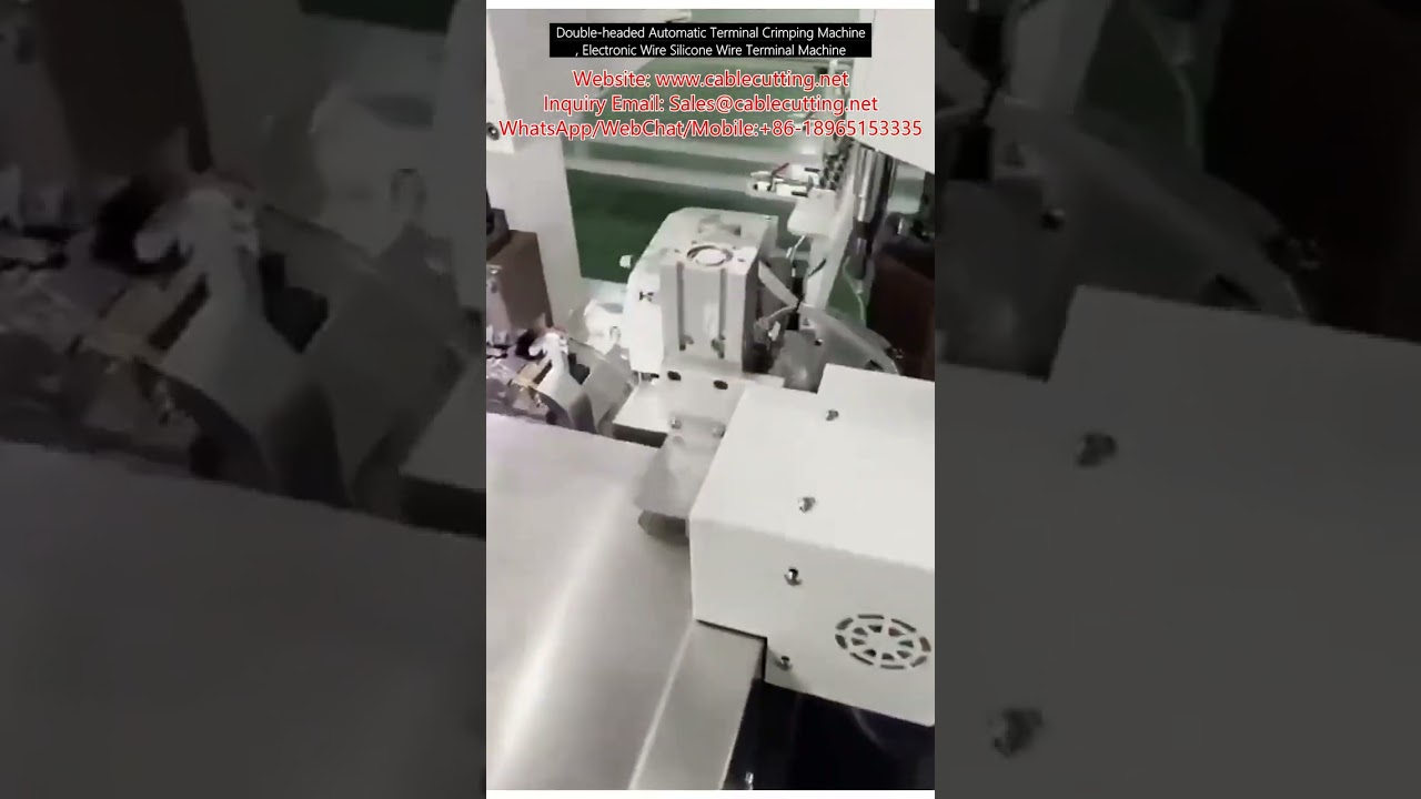 Double-Headed Automatic Terminal Crimping Machine for Electronic & Silicone Wire