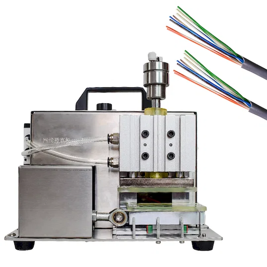 네트워크 케이블 교정기 WPM-809D - 반자동 와이어 브러시 머신